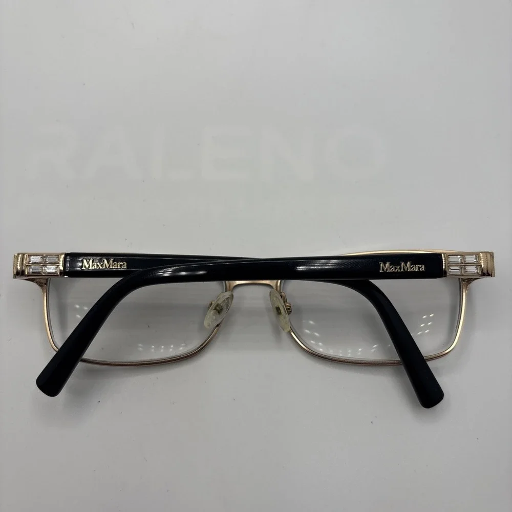 Max Mara MM1237 D16 Eyeglasses Women's Black/Rose Gold Frame 53-16-135mm #C134